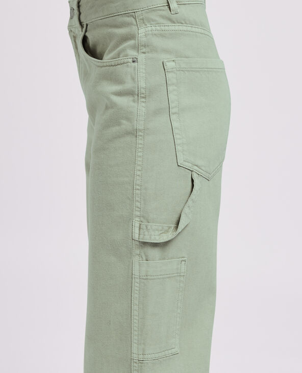 Jean cargo large vert de gris - Pimkie