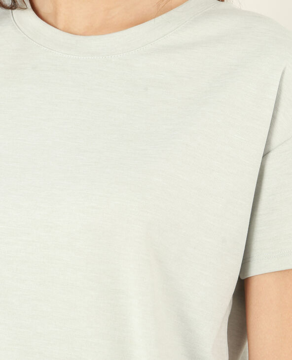 T-shirt à lacets gris chiné - Pimkie