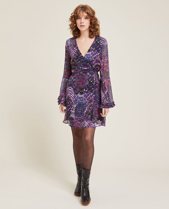 Robe cache-cœur manches flare violet - Pimkie