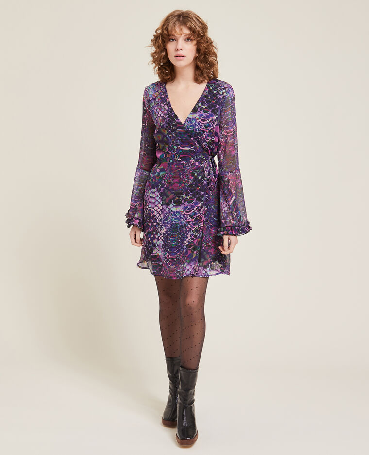 Robe cache-cœur manches flare violet - Pimkie