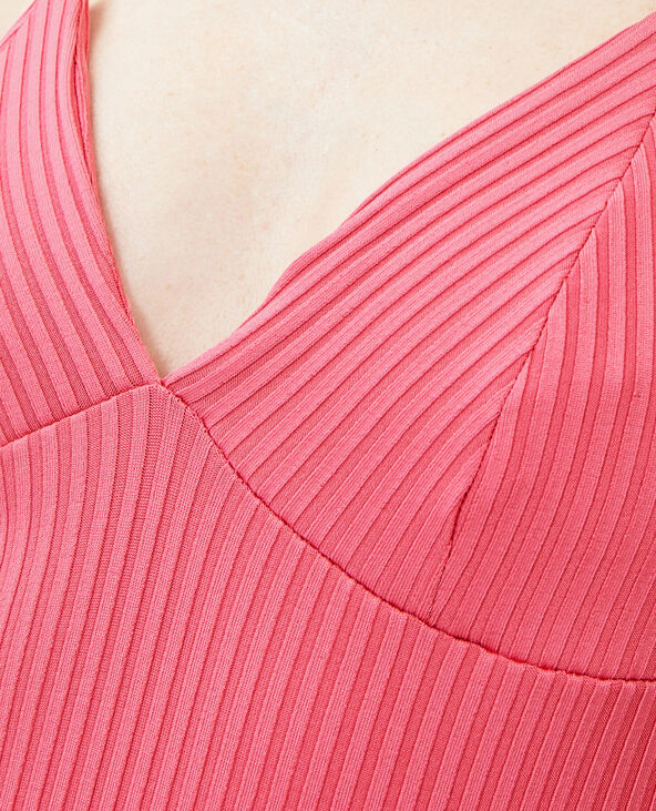 Body maille côtelée fines bretelles rose - Pimkie