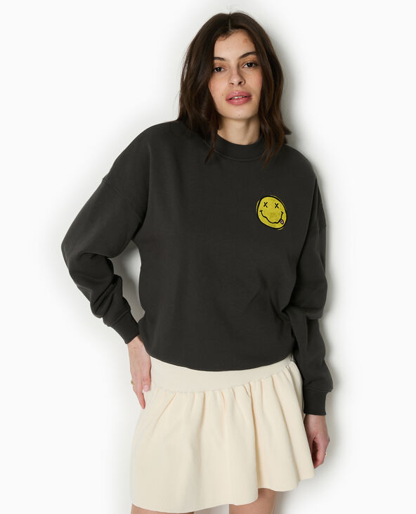 Sweat print NIRVANA noir - Pimkie