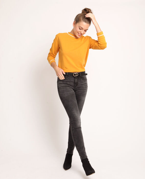 Sweat uni jaune ocre - Pimkie