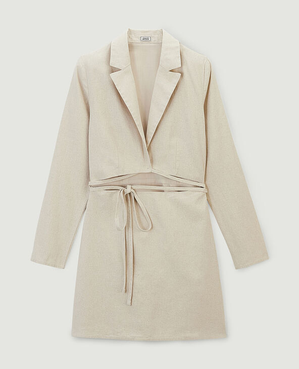 Robe courte ouverte écru - Pimkie