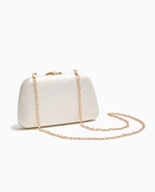 Sac boxy avec coquillage et chaine argenté - Pimkie