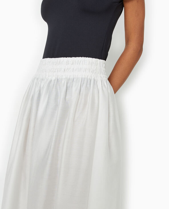 Jupe longue avec ceinture élastiquée blanc - Pimkie