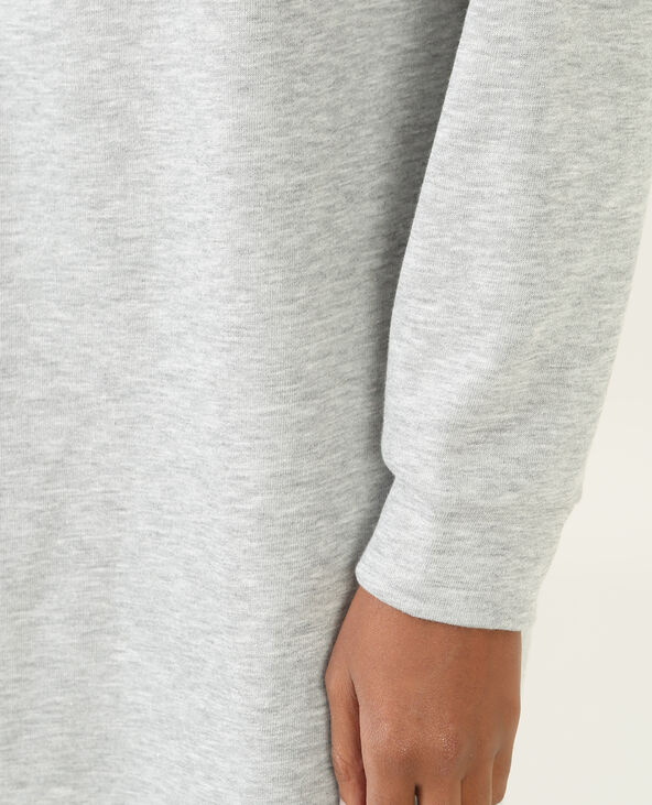 Robe sweat à volants gris chiné - Pimkie