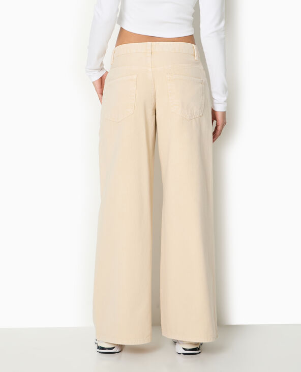 Jean wide extra large taille basse taupe - Pimkie