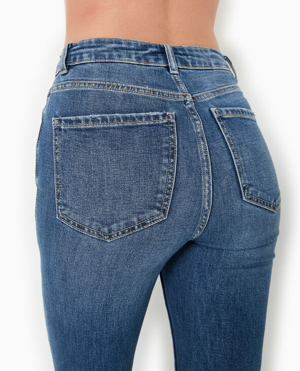 Jean flare taille haute bleu foncé - Pimkie
