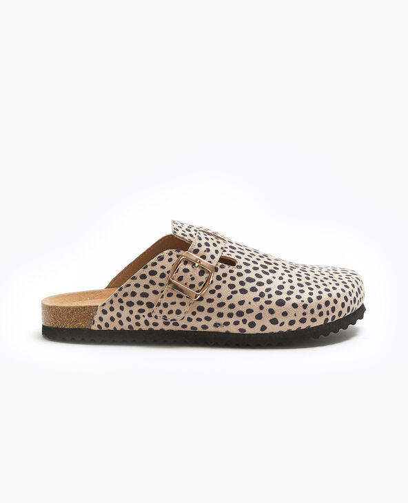 Mules fermées esprit sabot en suédine camel - Pimkie