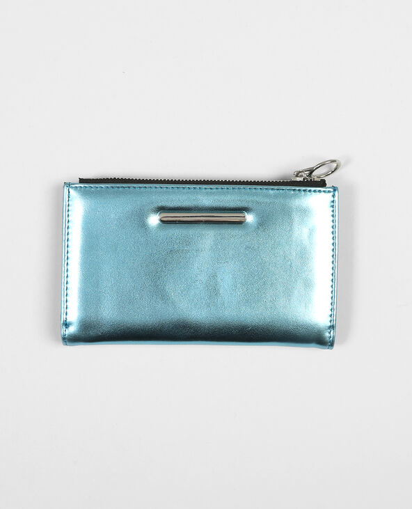 Portefeuille métallisé bleu - Pimkie