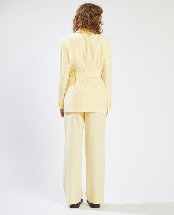 Blazer à ceinture jaune - Pimkie