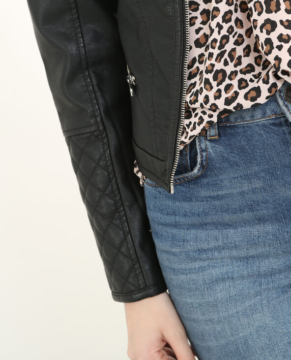 Veste biker noir - Pimkie