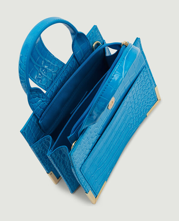 Sac boxy avec poignées bleu - Pimkie