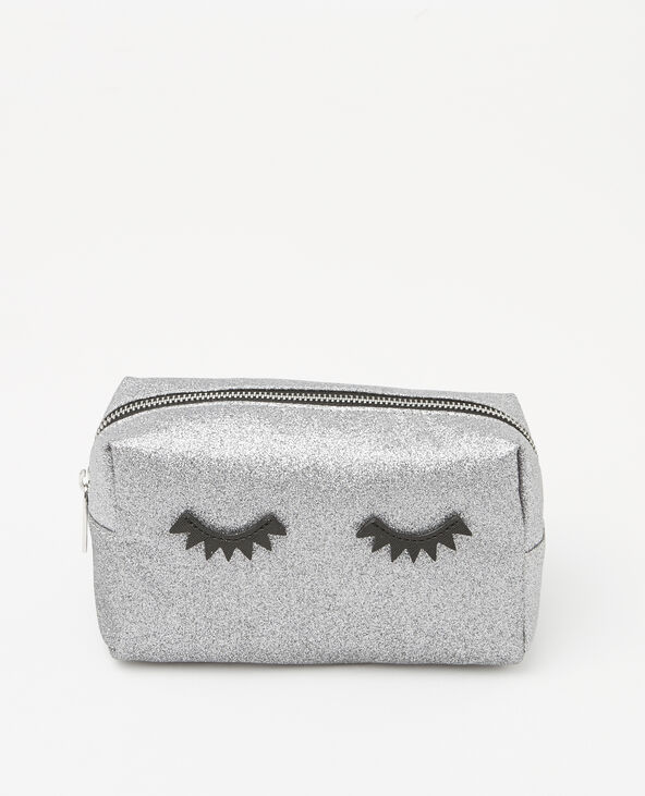 Trousse make up glitter eyes argenté - Pimkie