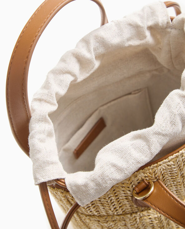 Sac seau en raphia beige - Pimkie