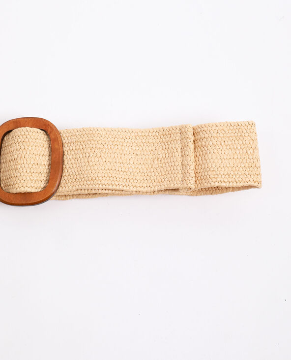 Ceinture avec boucle en bois