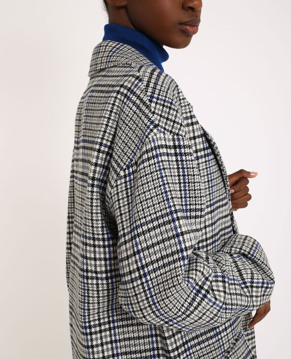 Manteau long droit gris chiné - Pimkie