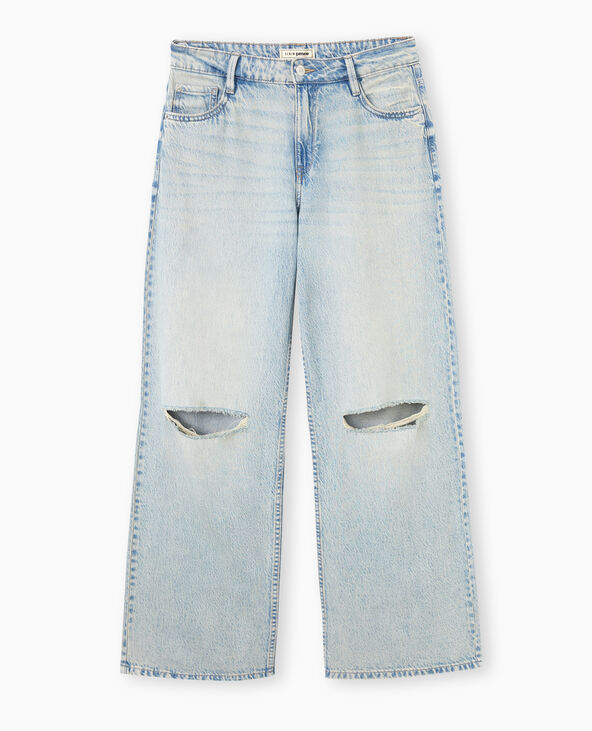 Jean baggy destroy taille regular jaune ocre - Pimkie