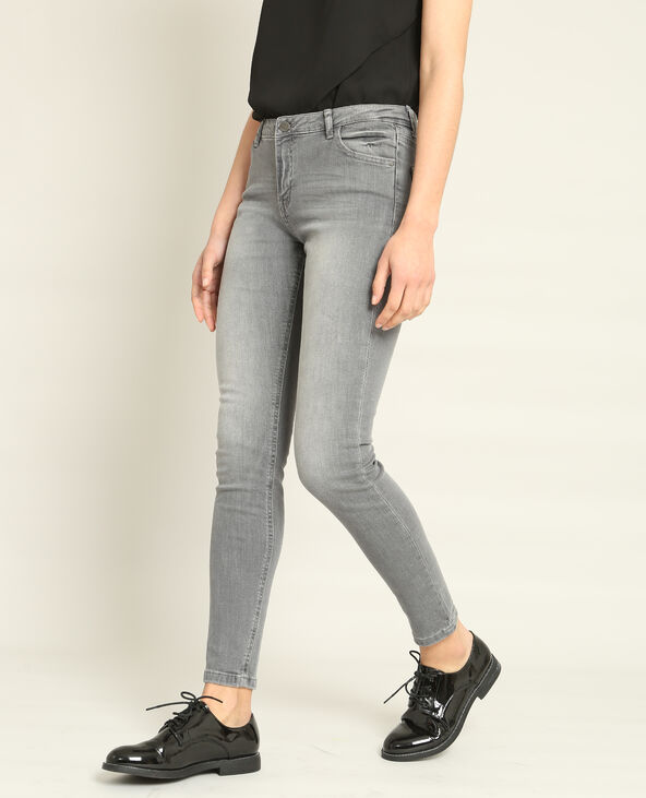 Jean skinny mid waist gris foncé - Pimkie