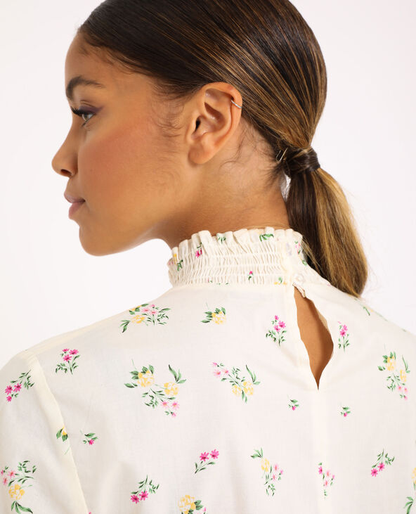 Robe à petites fleurs écru - Pimkie