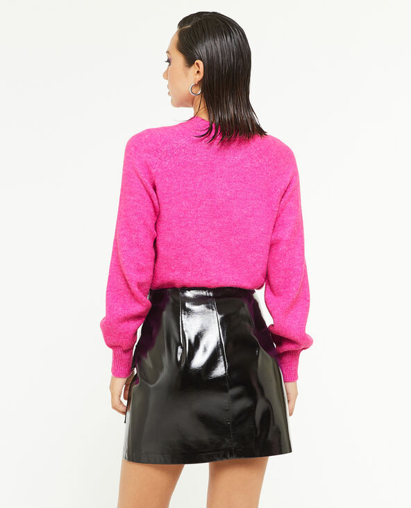 Pull col rond avec laine rose - Pimkie