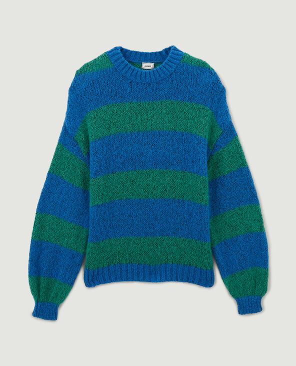 Pull col rond bleu - Pimkie