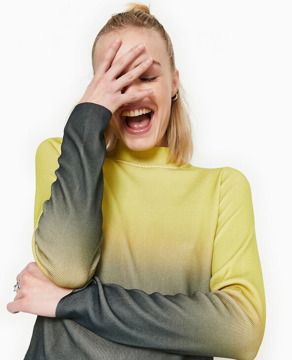 Pull col montant avec dégradé vert anis - Pimkie