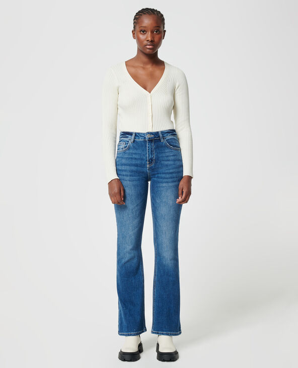 Jean flare taille haute bleu - Pimkie