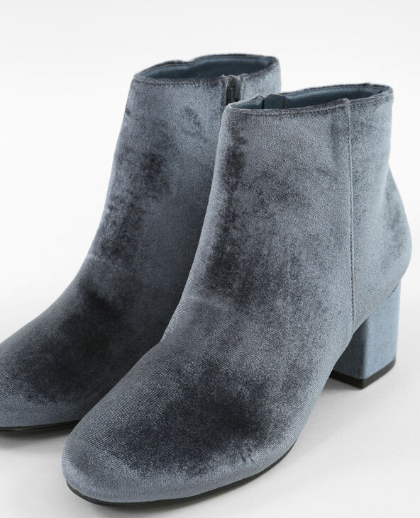 Boots velours gris foncé - Pimkie