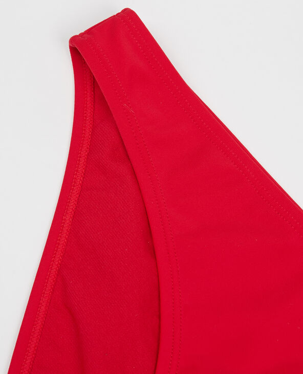 Bas de maillot de bain uni rouge - Pimkie