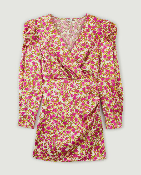 Robe courte tissu satiné blanc - Pimkie