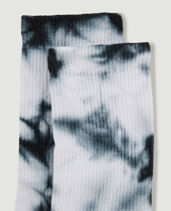 Paire de chaussettes tie and dye noir - Pimkie
