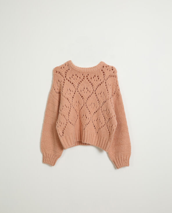 Pull ajouré rose clair - Pimkie