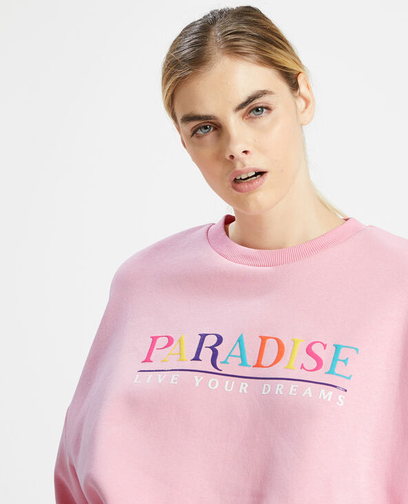 Sweat molleton oversize rose - Pimkie