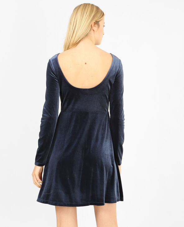 Robe velours bleu marine - Pimkie