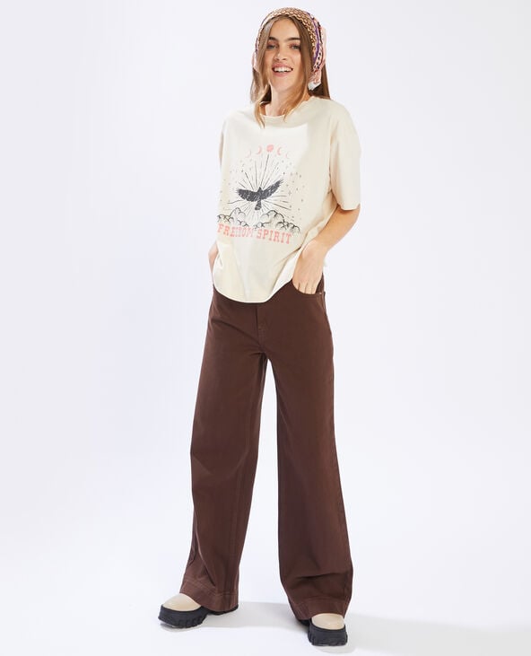 Jean large marron - Pimkie