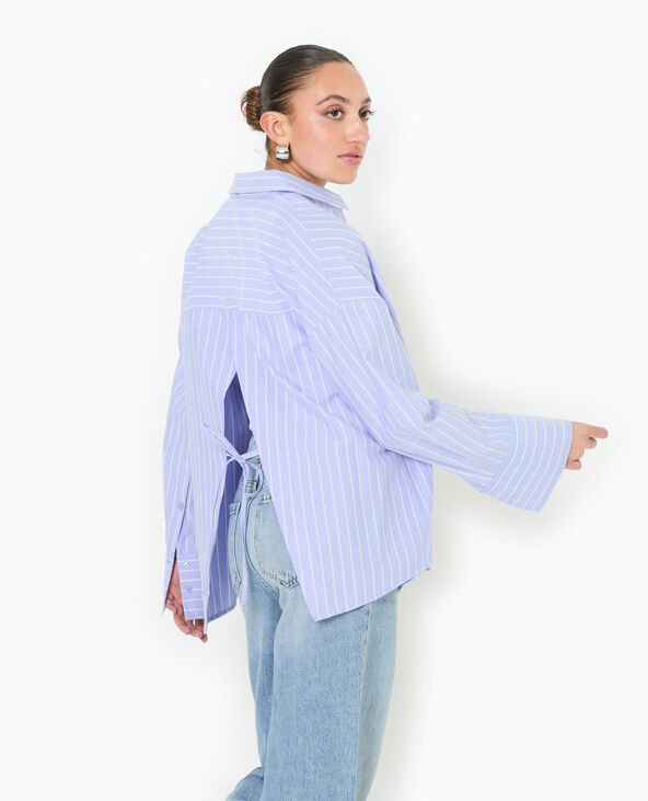 Chemise oversize rayée avec ouverture dos bleu - Pimkie