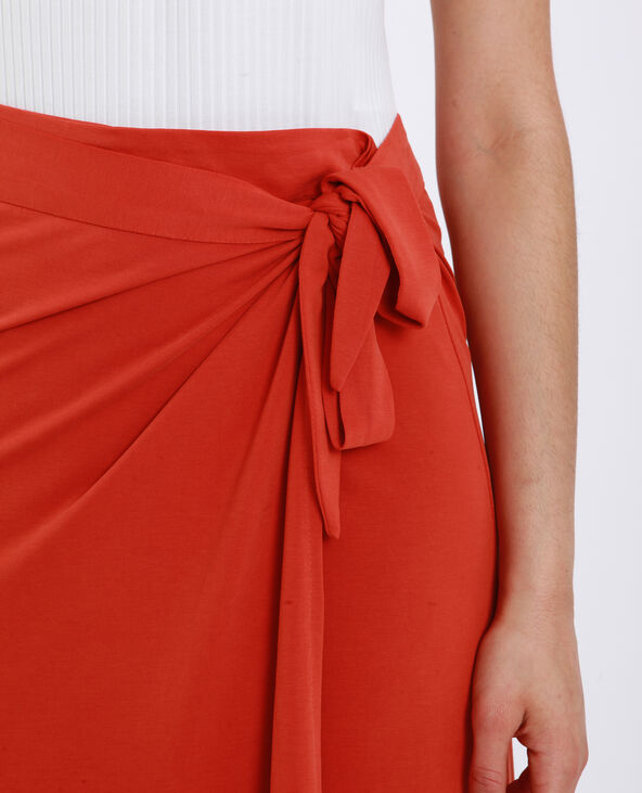 Jupe midi fluide marron - Pimkie
