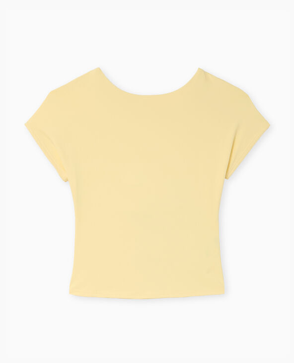 Top court dos ouvert Jaune pâle - Pimkie