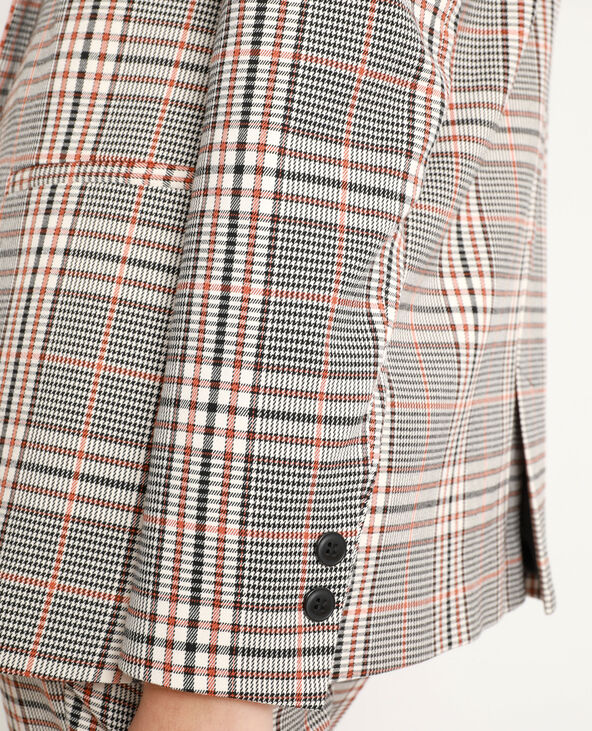 Blazer à carreaux beige - Pimkie