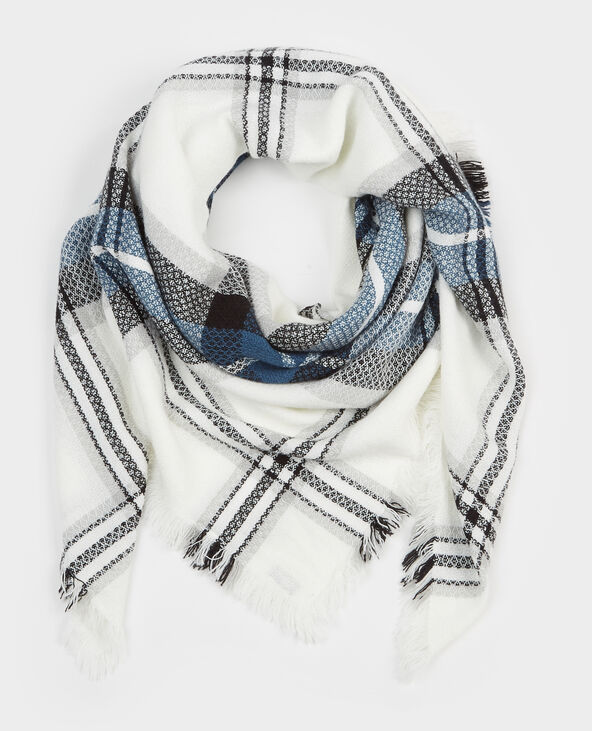 Echarpe plaid à carreaux bleu foncé - Pimkie