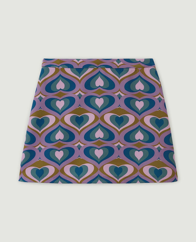 Jupe courte trapèze violet - Pimkie