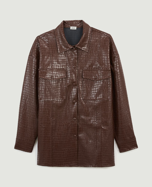 Surchemise effet croco marron - Pimkie