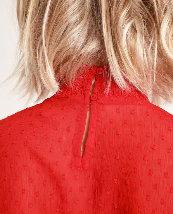 Blouse à plumetis rouge - Pimkie