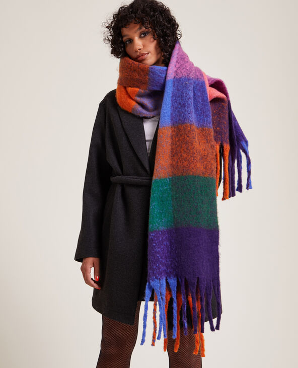 Grande écharpe multicolore violet - Pimkie