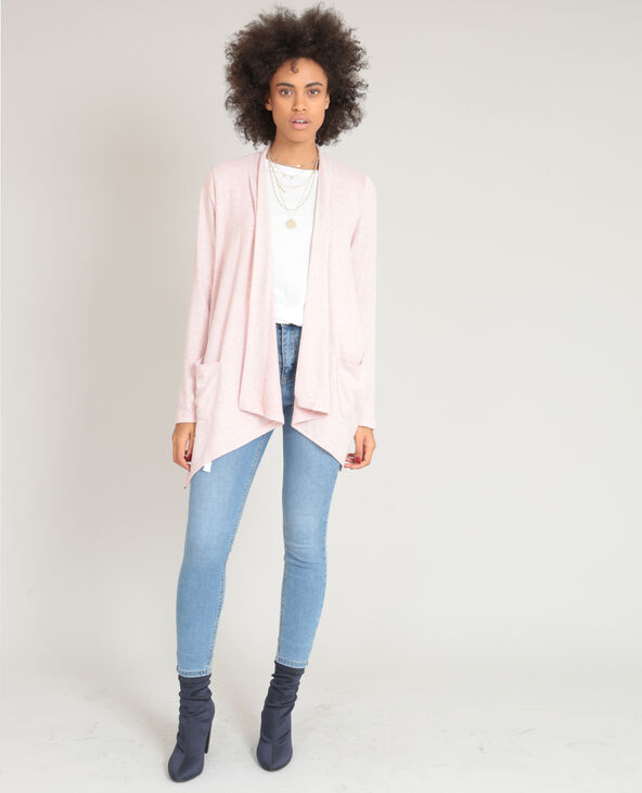 Gilet doux à pans vieux rose - Pimkie