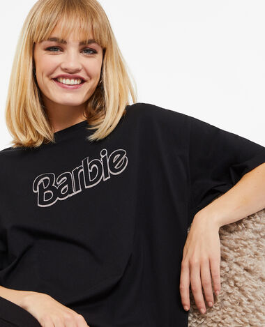 T-shirt oversize Barbie noir - Pimkie