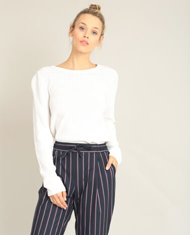 Pull maille fantaisie blanc - Pimkie