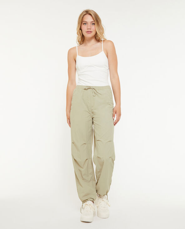 Pantalon parachute vert kaki - Pimkie